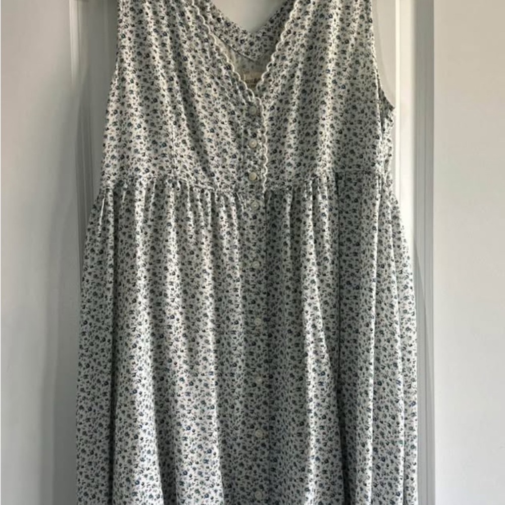 Ralph Lauren Asymmetrical Dress in Blue Floral